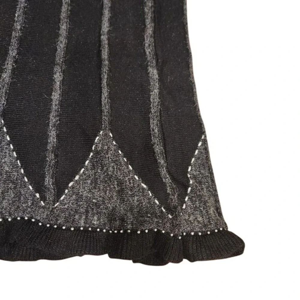 NWT ModeLia‎ XL Peasant maxi skirt; black and gray sz XL